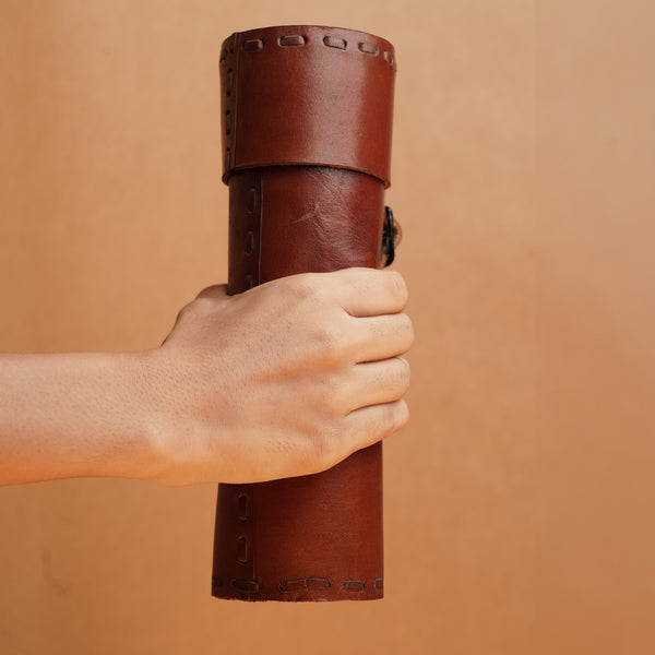 The Nomad’s Scroll - Limited Edition Rolled Leather Journal with Case