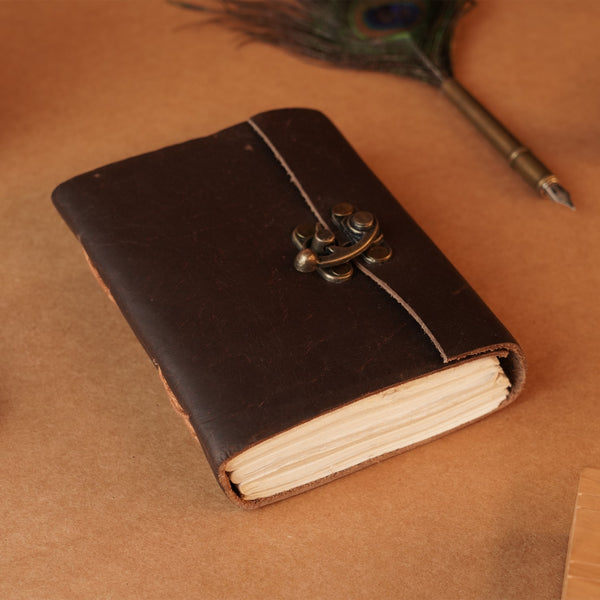 The Vintage Keeper – Handmade Leather Lock Journal